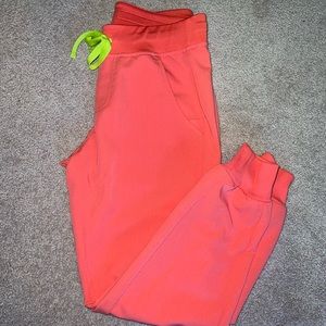 FIGS Zamora Joggers HOT CORAL